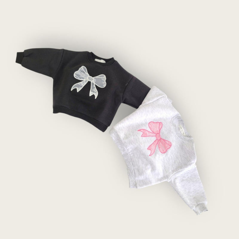 Moran - Korean Children Fashion - #minifashionista - Fleece Ribbon Sweatshirt - 7