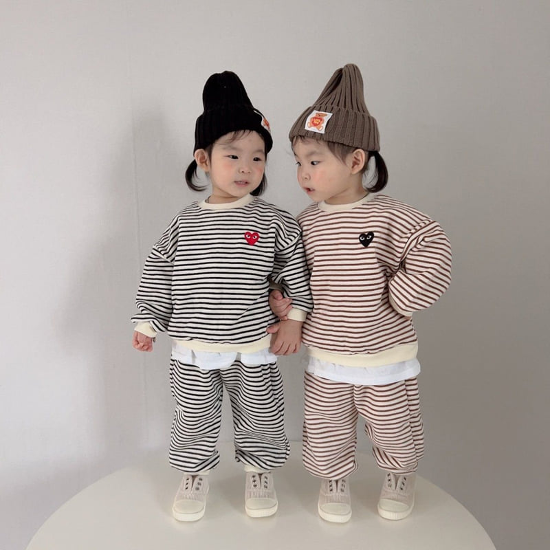Moran - Korean Children Fashion - #minifashionista - Fleece Basic Top Bottom Set - 4