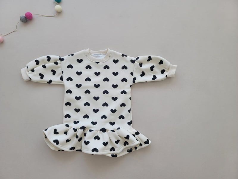 Moran - Korean Children Fashion - #stylishchildhood - Heart Fleece One-piece - 11