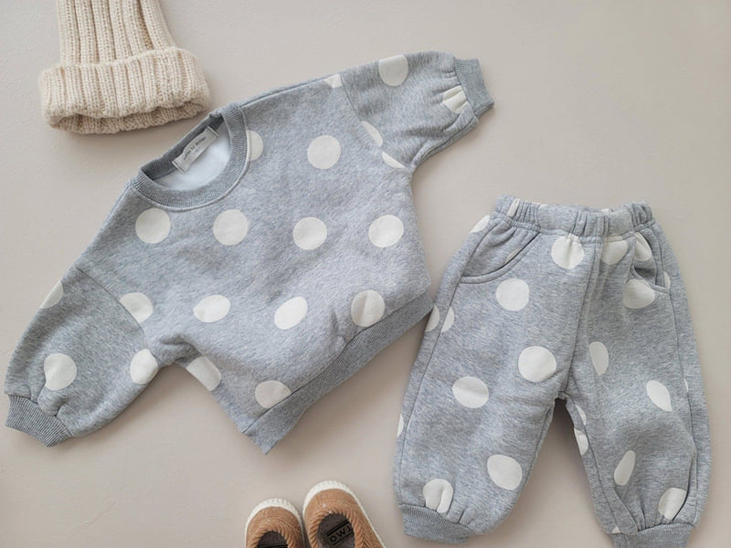Moran - Korean Children Fashion - #stylishchildhood - Fleece Bubble Top Bottom Set - 12