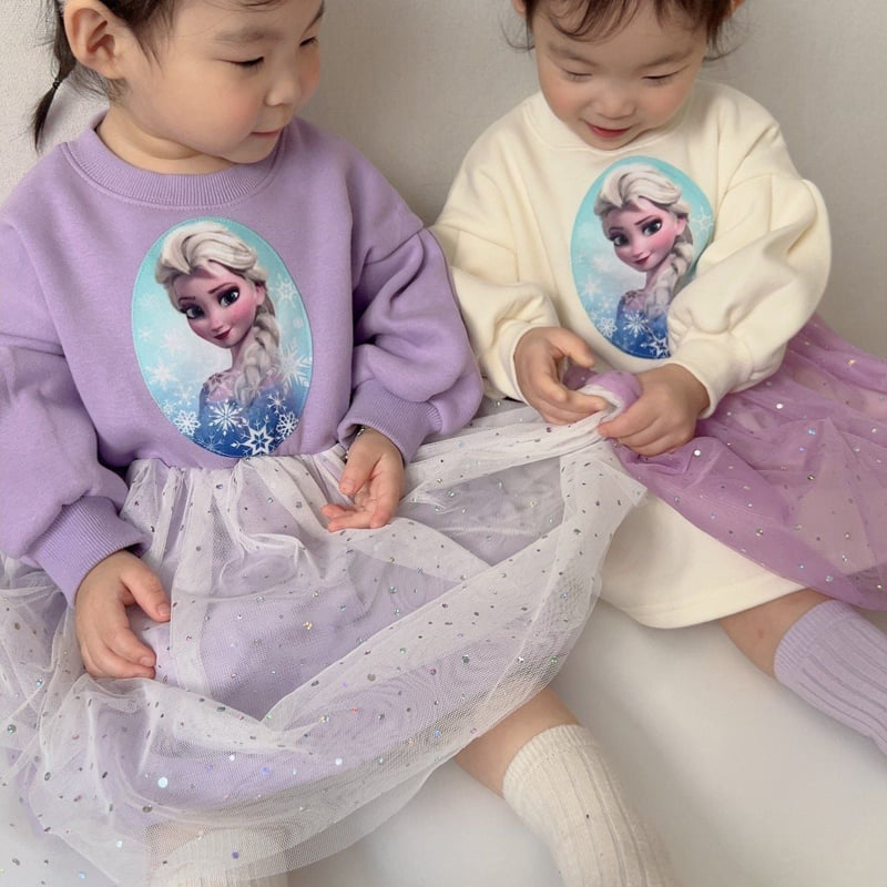 Moran - Korean Children Fashion - #stylishchildhood - Fleece Elsa One-piece - 9