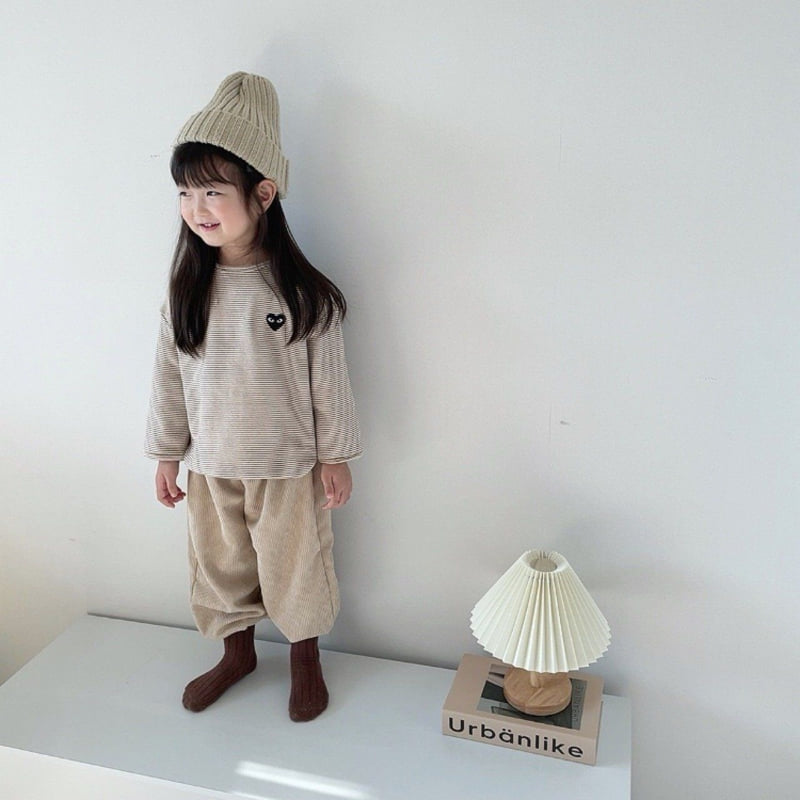 Moran - Korean Children Fashion - #todddlerfashion - Thick Heart Tee - 5