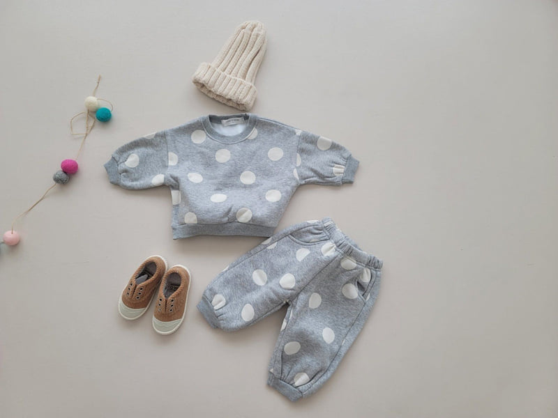 Moran - Korean Children Fashion - #todddlerfashion - Fleece Bubble Top Bottom Set - 10