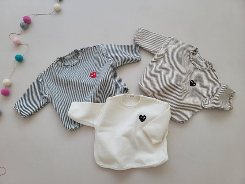 Moran - Korean Children Fashion - #toddlerclothing - Thick Heart Tee - 6