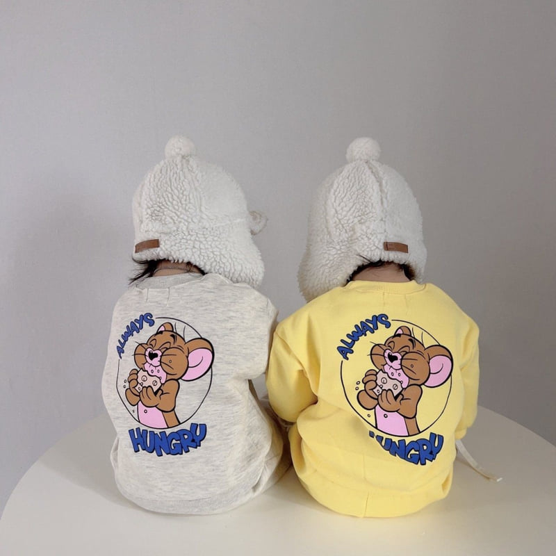 Moran - Korean Children Fashion - #toddlerclothing - Fleece Cheese Top Bottom Set - 5
