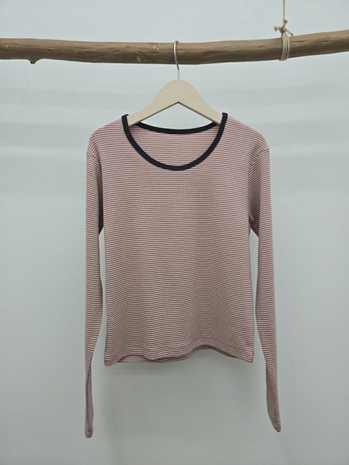 Most - Korean Women Fashion - #momslook - Rody Striped Tee - 11