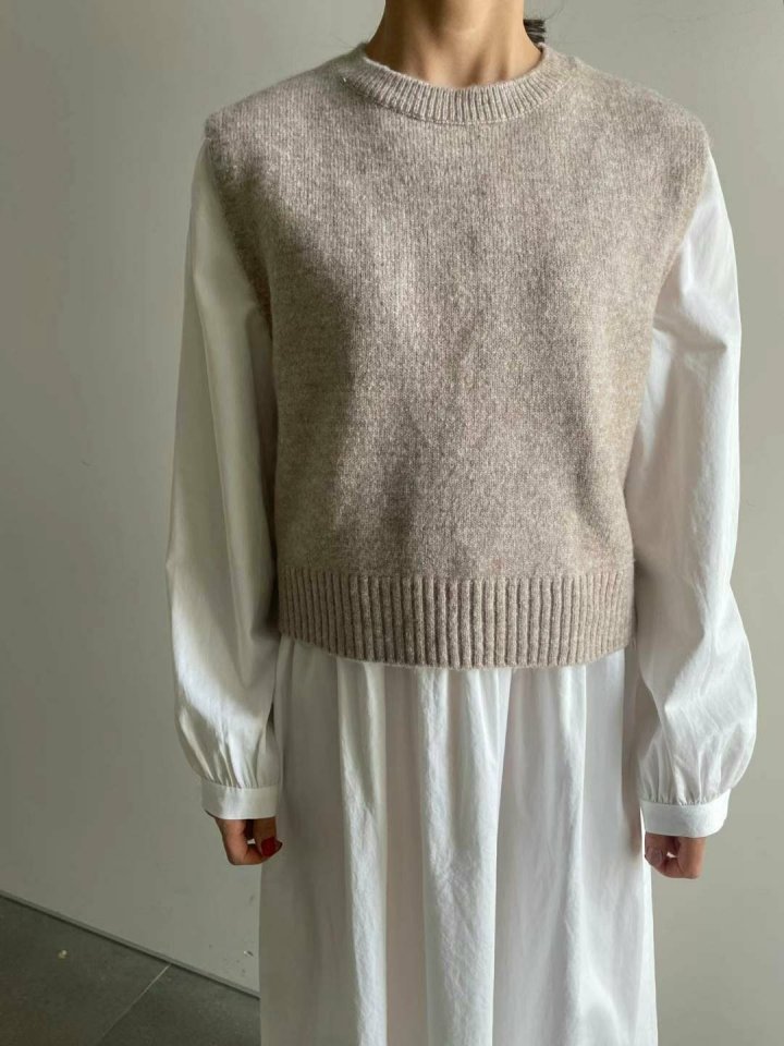 Most - Korean Women Fashion - #momslook - Back Slit Vest - 6