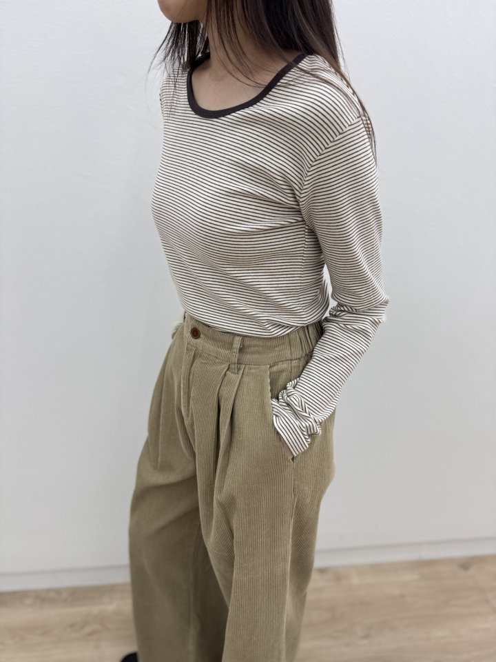 Most - Korean Women Fashion - #pursuepretty - Rody Striped Tee - 4
