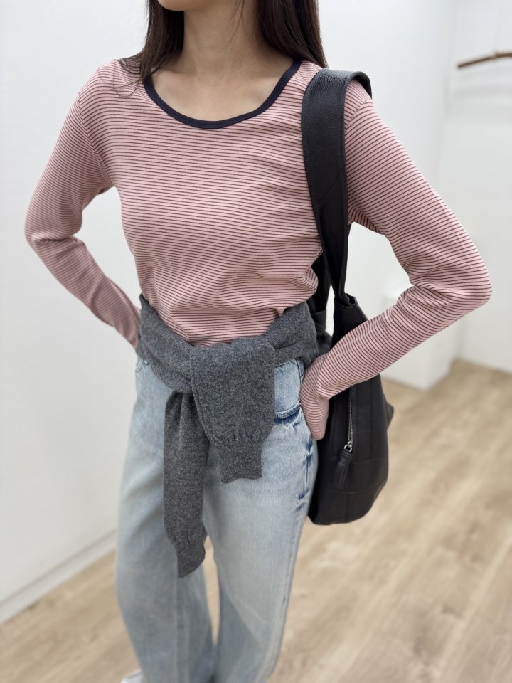 Most - Korean Women Fashion - #thelittlethings - Rody Striped Tee - 8