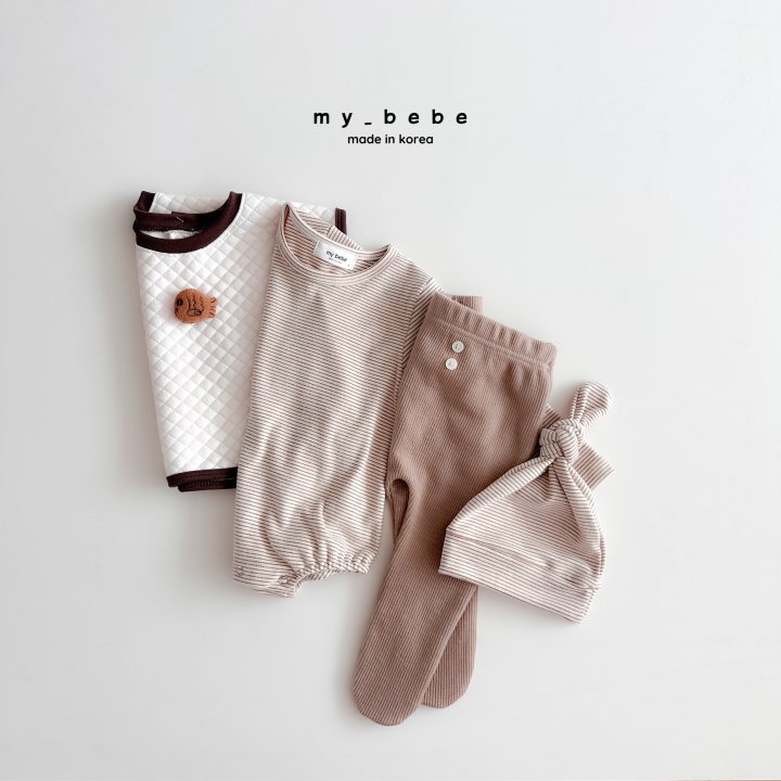 My Bebe - Korean Baby Fashion - #babyboutique - Chubby Suit Set (Suit + Bonnet Set) - 11