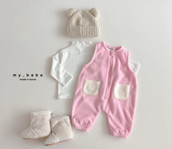 My Bebe - Korean Baby Fashion - #babyboutique - Fleece Overalls - 7