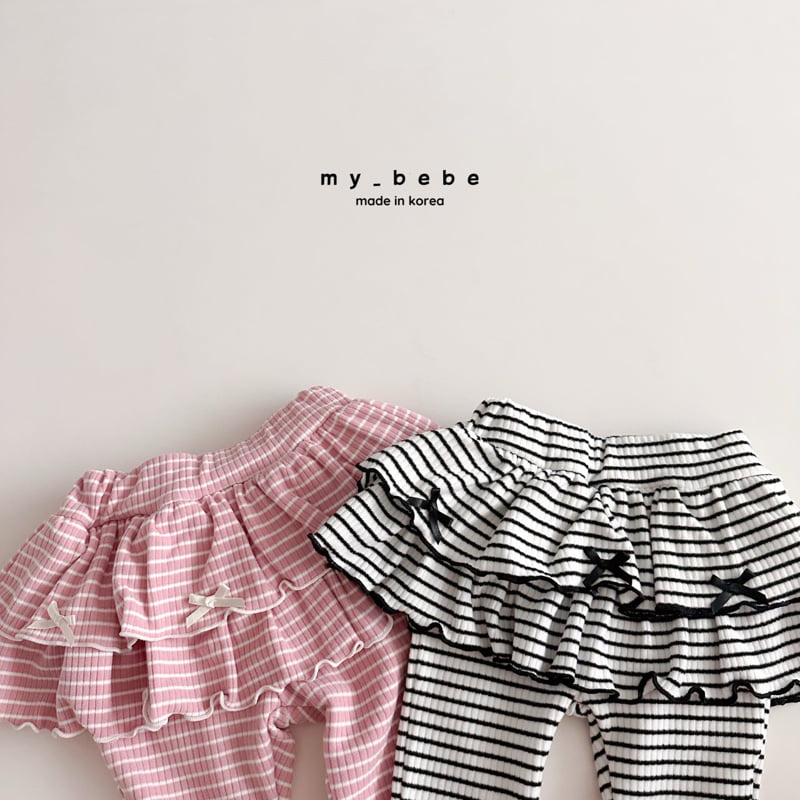My Bebe - Korean Baby Fashion - #babyboutique - Tiered Frill Bootcut Pants - 12