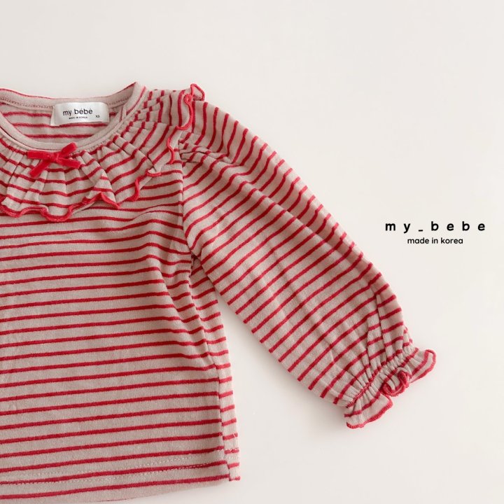 My Bebe - Korean Baby Fashion - #babyboutique - Merry Wool Frill Tee - 3