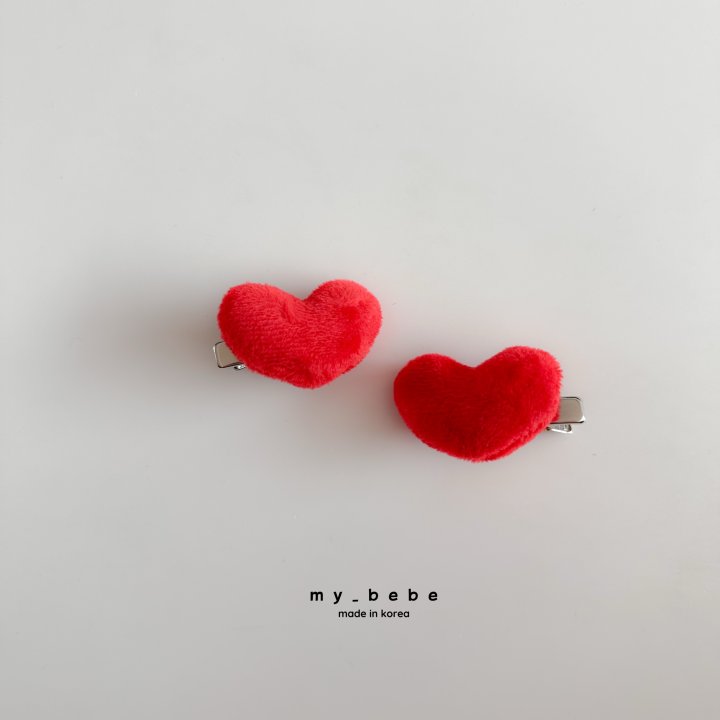 My Bebe - Korean Baby Fashion - #babyboutiqueclothing - Heart Claw Clip - 2