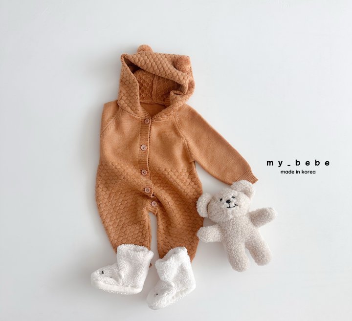 My Bebe - Korean Baby Fashion - #babyboutiqueclothing - Pom Pom Hoodie Knit Suit - 11