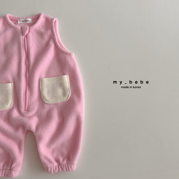 My Bebe - Korean Baby Fashion - #babyboutiqueclothing - Fleece Overalls - 8