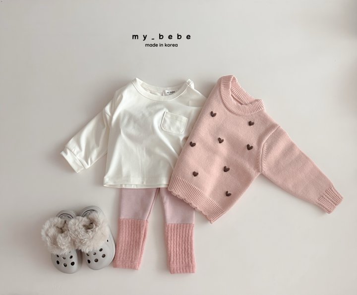 My Bebe - Korean Baby Fashion - #babyboutiqueclothing - Angora String Sleeves Leggings - 12