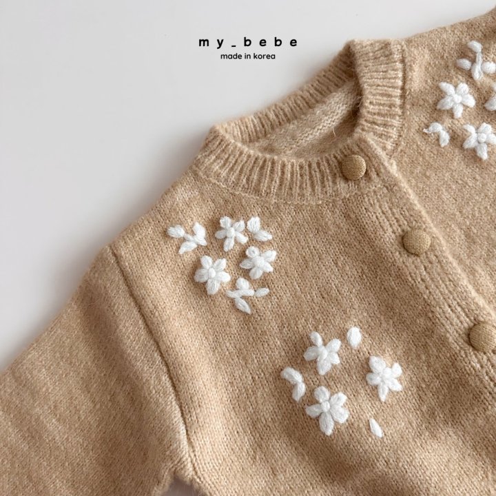 My Bebe - Korean Baby Fashion - #babyboutiqueclothing - Floral Embroidered Cardigan - 9