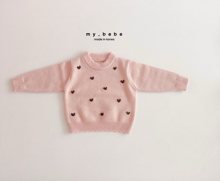 My Bebe - Korean Baby Fashion - #babyboutiqueclothing - Heart Boom Knit - 8