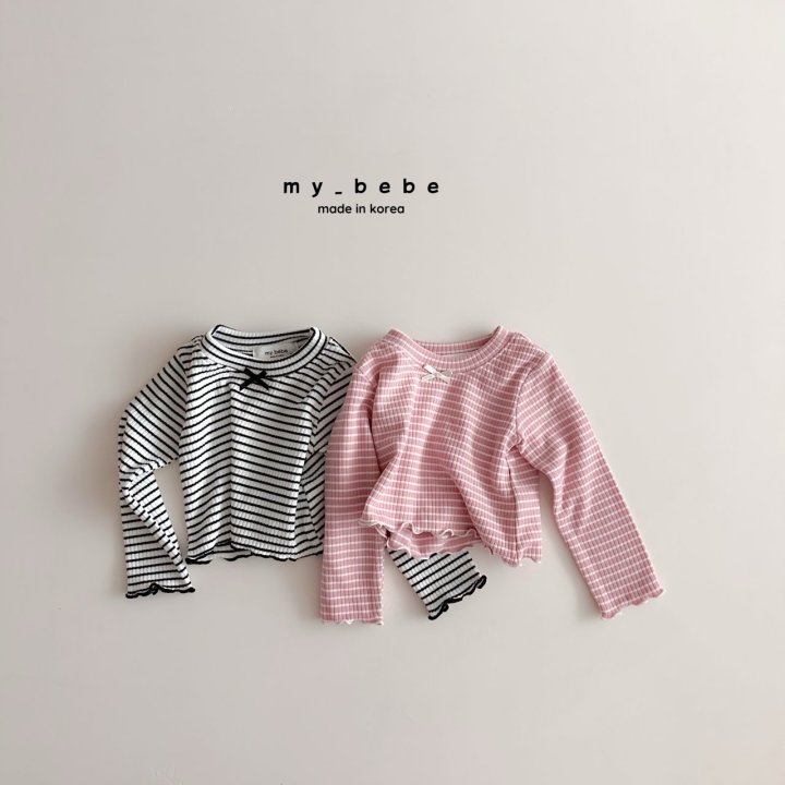 My Bebe - Korean Baby Fashion - #babyboutiqueclothing - Lover Crop Tee - 3