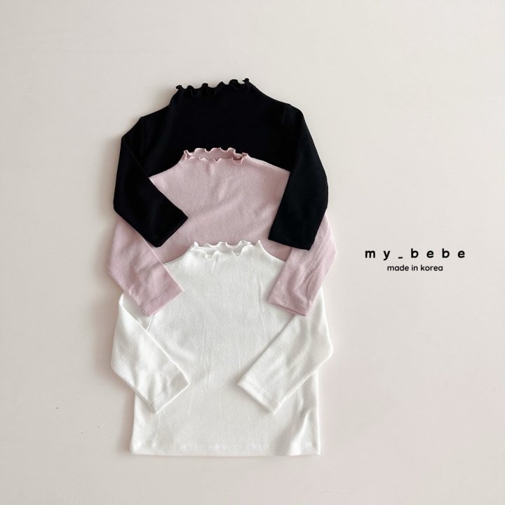 My Bebe - Korean Baby Fashion - #babyboutiqueclothing - Wool Half Turtleneck Tee