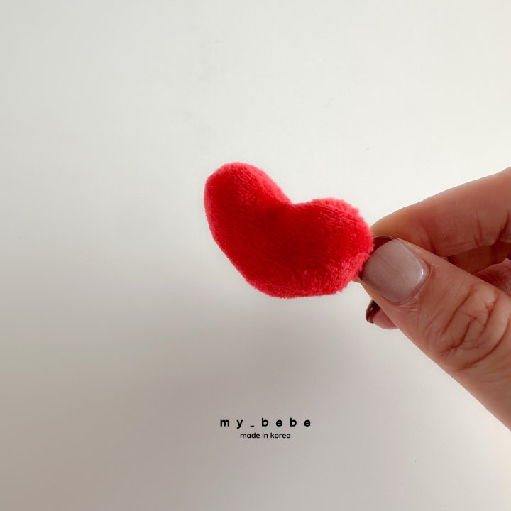 My Bebe - Korean Baby Fashion - #babyclothing - Heart Claw Clip - 3