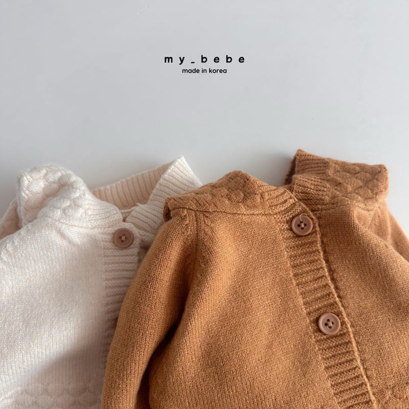 My Bebe - Korean Baby Fashion - #babyclothing - Pom Pom Hoodie Knit Suit - 12