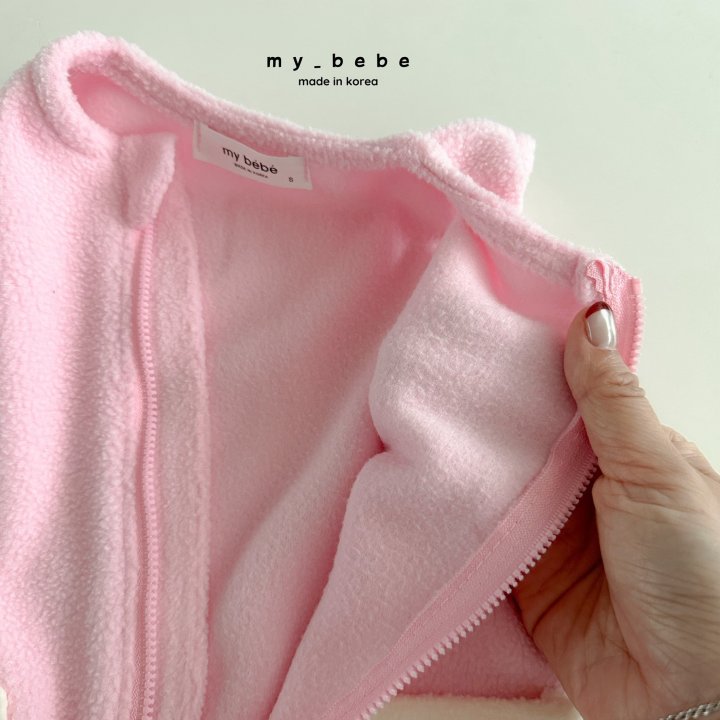 My Bebe - Korean Baby Fashion - #babyclothing - Fleece Overalls - 9