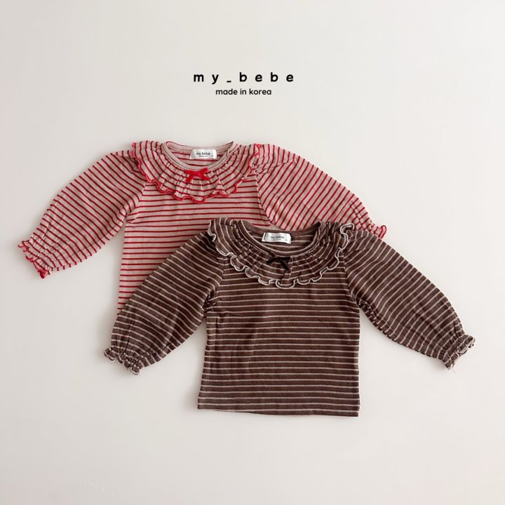 My Bebe - Korean Baby Fashion - #babyclothing - Merry Wool Frill Tee - 5