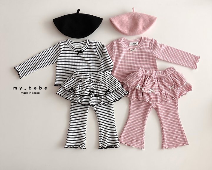 My Bebe - Korean Baby Fashion - #babyboutiqueclothing - Lover Crop Tee - 4
