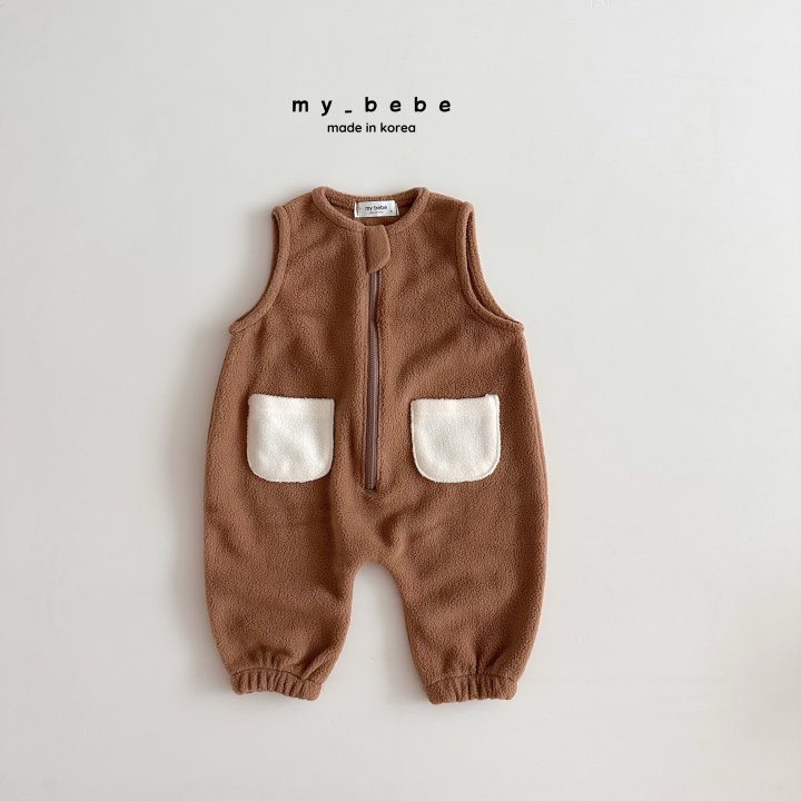 My Bebe - Korean Baby Fashion - #babyfashion - Fleece Overalls - 10