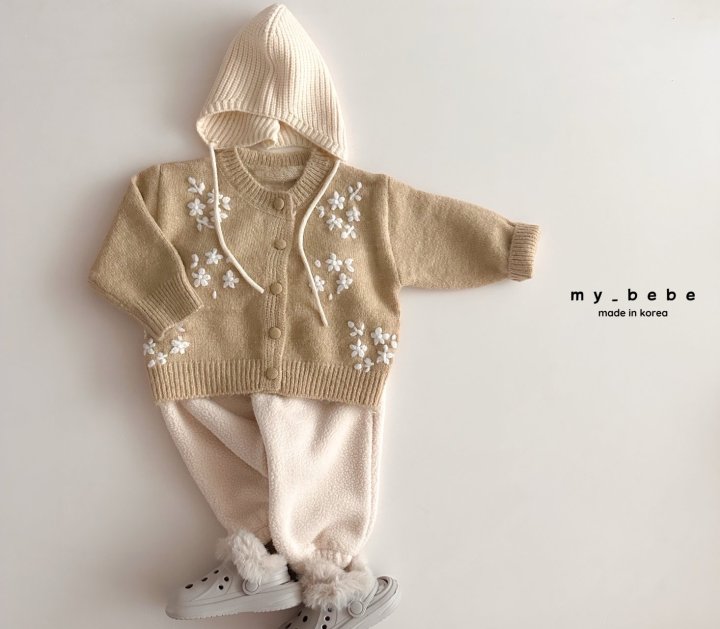 My Bebe - Korean Baby Fashion - #babyfashion - Floral Embroidered Cardigan - 11