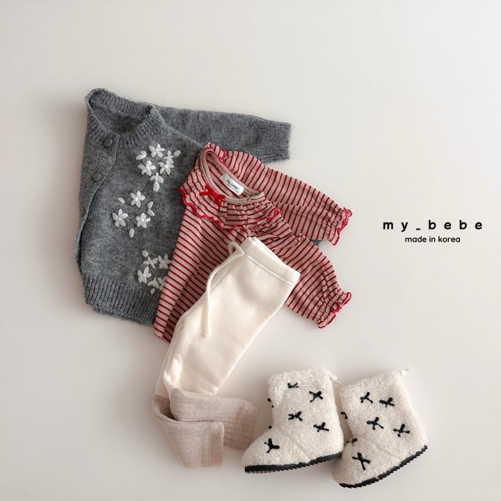 My Bebe - Korean Baby Fashion - #babyfashion - Merry Wool Frill Tee - 6