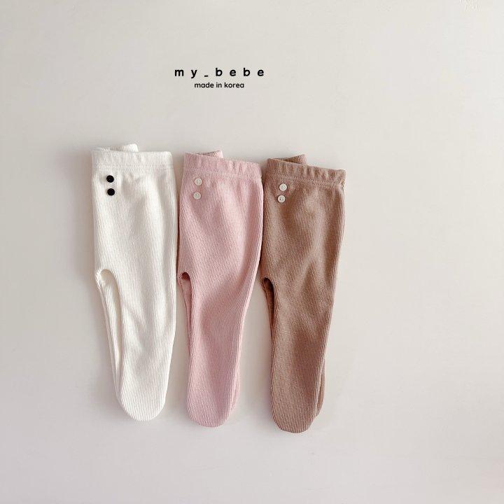 My Bebe - Korean Baby Fashion - #babyfever - Brushed Foot Cover Leggings - 2
