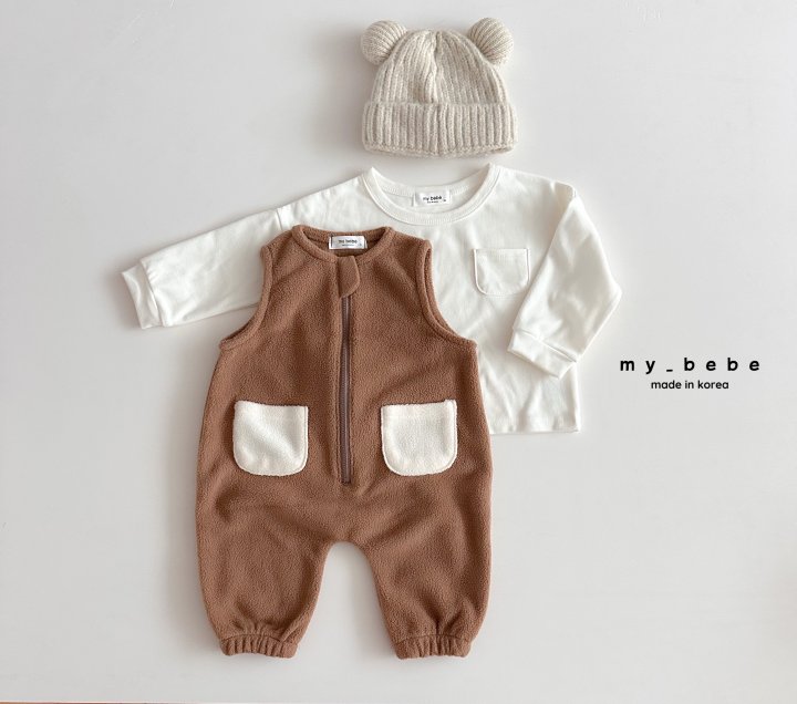 My Bebe - Korean Baby Fashion - #babyfever - Fleece Overalls - 11
