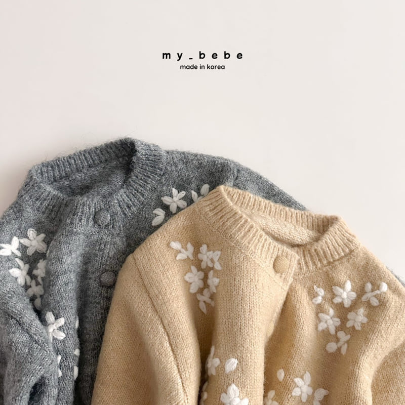 My Bebe - Korean Baby Fashion - #babyfever - Floral Embroidered Cardigan - 12