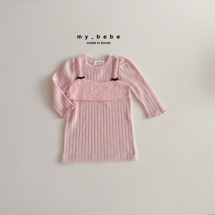 My Bebe - Korean Baby Fashion - #babyfever - Bustier One-piece - 4