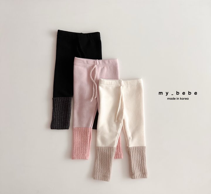 My Bebe - Korean Baby Fashion - #babygirlfashion - Angora String Sleeves Leggings