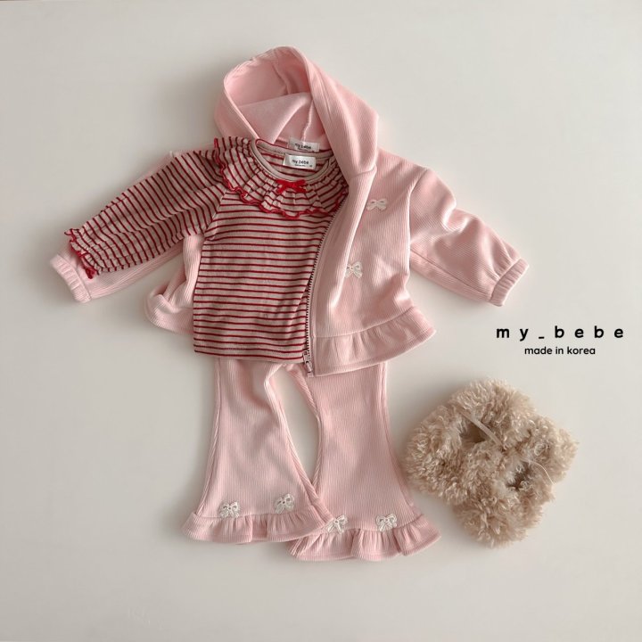 My Bebe - Korean Baby Fashion - #babygirlfashion - Merry Wool Frill Tee - 8