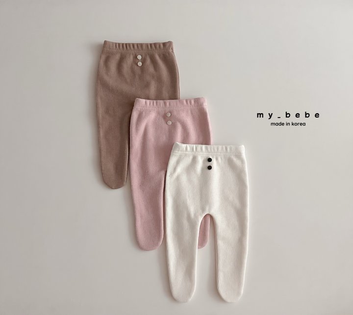 My Bebe - Korean Baby Fashion - #babyoninstagram - Brushed Foot Cover Leggings - 5