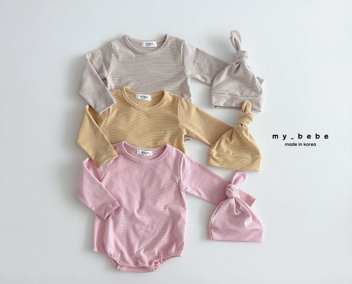 My Bebe - Korean Baby Fashion - #babyoninstagram - Chubby Suit Set (Suit + Bonnet Set) - 3