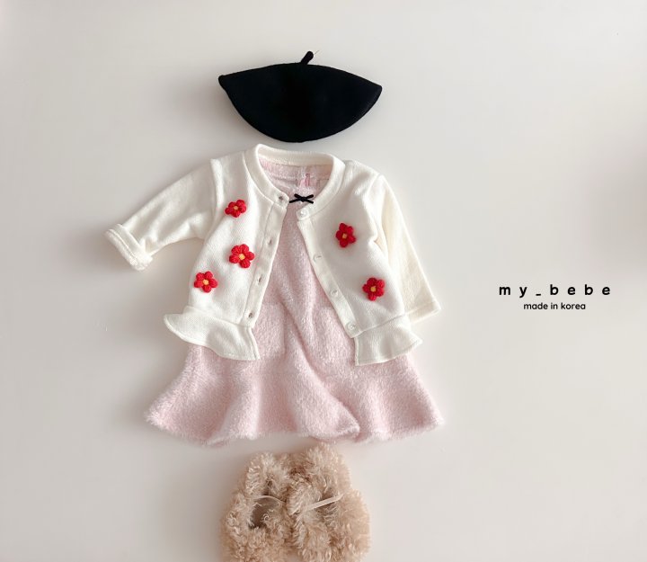 My Bebe - Korean Baby Fashion - #babyoninstagram - Bubble Tweed One-piece - 7