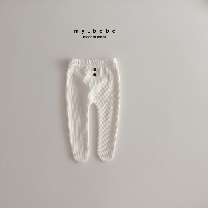 My Bebe - Korean Baby Fashion - #babyootd - Brushed Foot Cover Leggings - 6