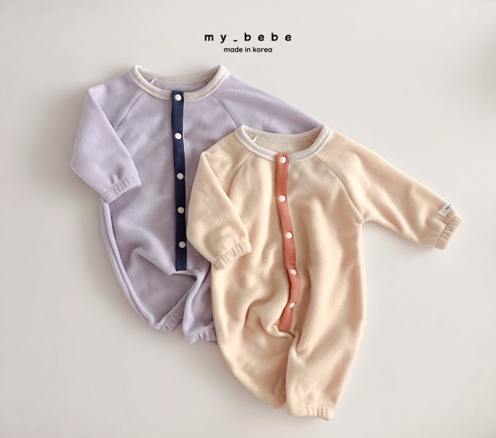 My Bebe - Korean Baby Fashion - #babyootd - Snap Fleece Bodysuit