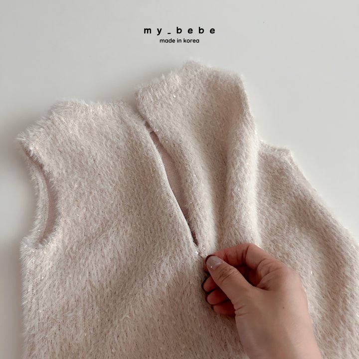 My Bebe - Korean Baby Fashion - #babyootd - Bubble Tweed One-piece - 8
