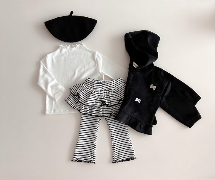My Bebe - Korean Baby Fashion - #babyoutfit - Tiered Frill Bootcut Pants - 6