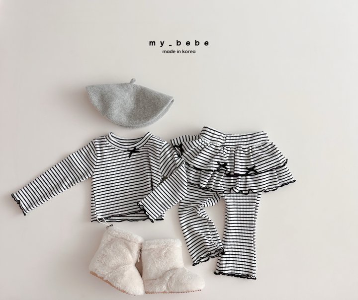 My Bebe - Korean Baby Fashion - #babyoutfit - Tiered Frill Bootcut Pants - 7