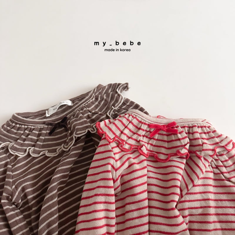 My Bebe - Korean Baby Fashion - #babyoutfit - Merry Wool Frill Tee - 12