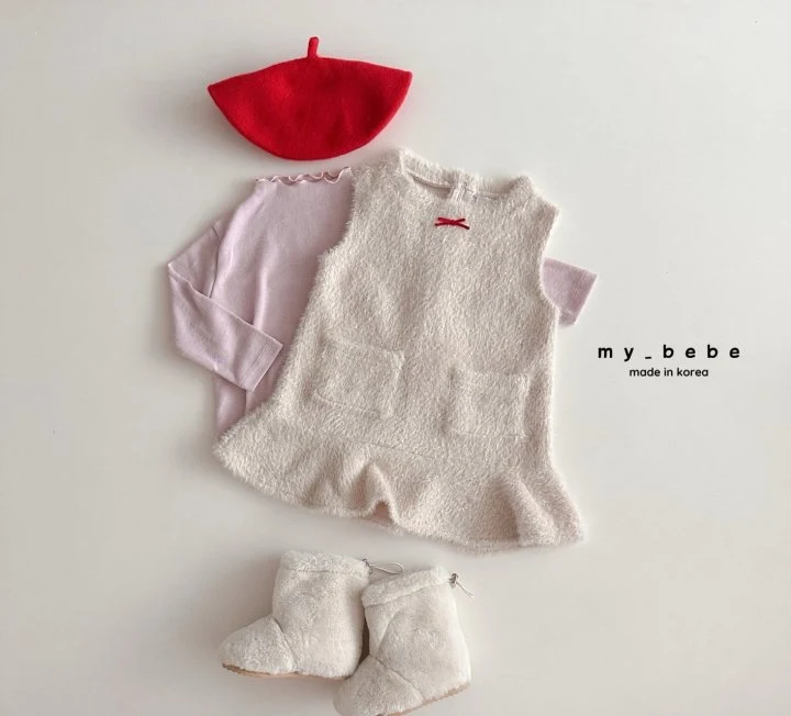My Bebe - Korean Baby Fashion - #babyoutfit - Wool Half Turtleneck Tee - 10