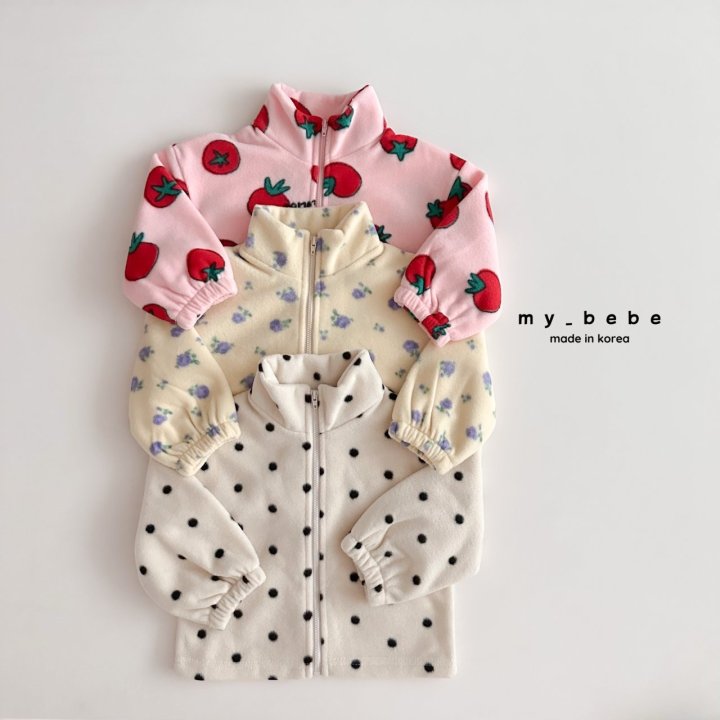 My Bebe - Korean Baby Fashion - #babywear - Fleece Zip-Up - 2